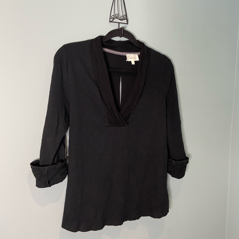 Anthro Deletta Black Mecene Top, M - Picture 11 of 14